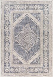 Livabliss Tuareg-Global Blue Grey Off-White Vintage In- & Outdoor Rug in Navy - Size: 160 cm x 215 cm - thumbnail 2