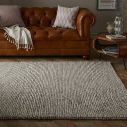 Esselle Delilah Mottled Wool Small Pebble Rug in Cream - Size: 120 cm x 170 cm - thumbnail 6
