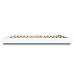 Berkfield Home Bed Frame with LED Lights without Mattress White 200x200cm - Size: 200x200 cm - thumbnail 6