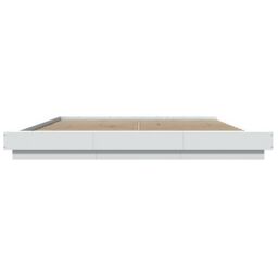 Berkfield Home Bed Frame with LED Lights without Mattress White 200x200cm - Size: 200x200 cm - thumbnail 5