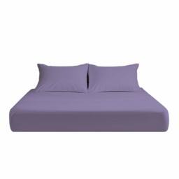 Snug City Microfibre Soft Touch Fitted Sheet 25cm Skirt Plain Dyed Bed Linen in Lilac - Size: Small Single - thumbnail 2