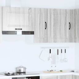 Berkfield Home Kitchen Wall Cabinet Kalmar Grey Sonoma Engineered Wood - thumbnail 3