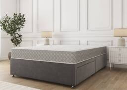 Sloomy Essentials Grey Diamond Bonnell Hybrid Quilted Spring Mattress 24cm in White - Size: Small Single - thumbnail 6