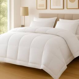Lazzaro Home All Season Hotel Quality Hollow fiber Duvet - 10.5 Tog in White - Size: Single - thumbnail 2
