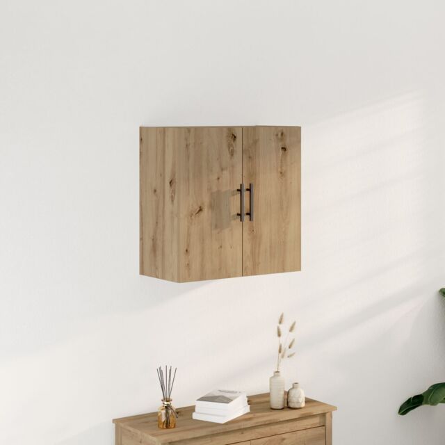 Berkfield Home Wall-Mounted Cabinet Artisan Oak 60x31, 5x60 cm Engineered Wood in Brown - image 1