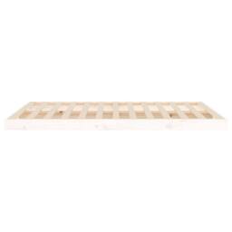 Berkfield Home Beautiful Bed Frame without Mattress White 135x190 cm Double Sol - thumbnail 6