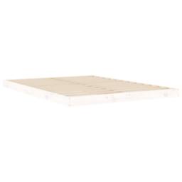Berkfield Home Beautiful Bed Frame without Mattress White 135x190 cm Double Sol - thumbnail 4
