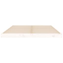 Berkfield Home Beautiful Bed Frame without Mattress White 135x190 cm Double Sol - thumbnail 5