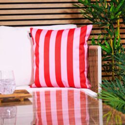 icon Indoor & Outdoor Checkerboard Waterproof Cushion Green in Pink - Size: 43 cm x 43 cm - thumbnail 2