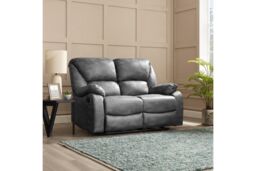 Home Detail Enoch 2 Seater Manual Recliner Sofa in Dark Grey