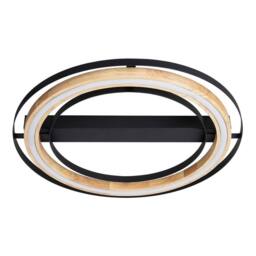 Netlighting Rilas Integrated LED Semi Flush Ceiling Light Black LED 3000K - thumbnail 2