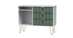Ready Assembled 2 U Metro 3 Drawer TV Unit (Ready Assembled) in Green - thumbnail 3