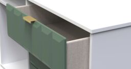 Ready Assembled 2 U Metro 3 Drawer TV Unit (Ready Assembled) in Green - thumbnail 5