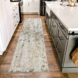 Desire Rugs Modern Styra Abstract Area Rugs Luxury for Bedroom, Living Room, & Hallway in Gold - Size: 60 cm x 220 cm - thumbnail 4