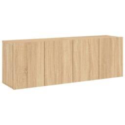 Berkfield Home TV Cabinets Wall-mounted 2 pcs Sonoma Oak 60x30x41 cm in Light Brown - Size: 60 x 30 x 41 cm - thumbnail 3