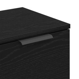Berkfield Home Black Oak Sideboard 60x30x70 cm Made from Engineered Wood - Size: 60 x 30 x 70 cm - thumbnail 9