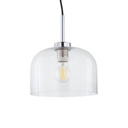 First Choice Lighting Victoria - Chrome Pendant Light with Clear Glass Shade in Silver - thumbnail 1