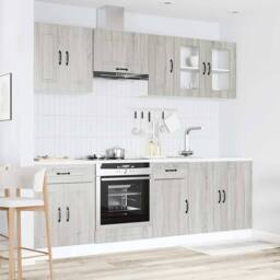 Berkfield Home 8 Piece Kitchen Cabinet Set Kalmar Grey Sonoma Engineered Wood - thumbnail 3