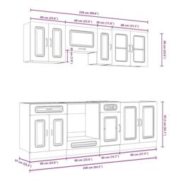 Berkfield Home 8 Piece Kitchen Cabinet Set Kalmar Grey Sonoma Engineered Wood - thumbnail 9