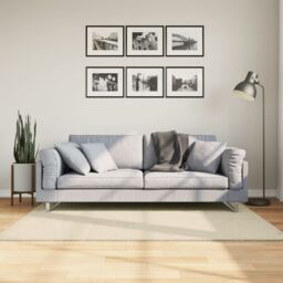 Berkfield Home Rug HUARTE Short Pile Soft & Washable Cream 120x170 cm - Size: Medium - thumbnail 1