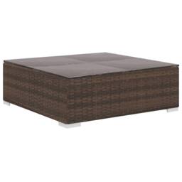 Berkfield Home 8 Piece Garden Lounge Set with Cushions Poly Rattan Brown - thumbnail 6