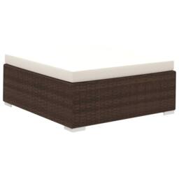 Berkfield Home 8 Piece Garden Lounge Set with Cushions Poly Rattan Brown - thumbnail 5