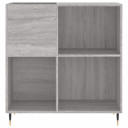 Berkfield Home Record Cabinet Grey Sonoma 84.5x38x89 cm Engineered Wood - thumbnail 4