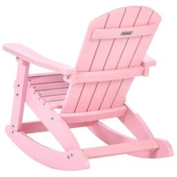 Wyld and Coco Kids Pink Rocking Chair Weather Resistant Outdoor and Indoor Rocker - thumbnail 5