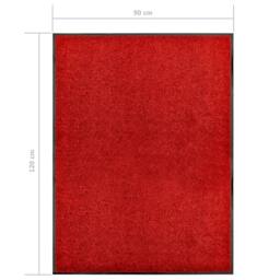 Berkfield Home Doormat Washable Red 90x120 cm - thumbnail 6