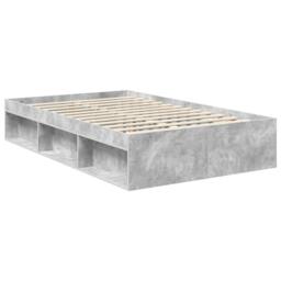 Berkfield Home Bed Frame with Headboard Concerte 120 x 190 cm Solid Pine Wood in Grey - thumbnail 5