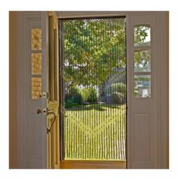 JVL Provence Door Curtain - Chevron in Light Brown - Size: 90 cm width x 175 cm drop - thumbnail 3