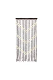 JVL Provence Door Curtain - Chevron in Light Brown - Size: 90 cm width x 175 cm drop - thumbnail 1