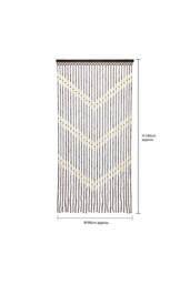JVL Provence Door Curtain - Chevron in Light Brown - Size: 90 cm width x 175 cm drop - thumbnail 6