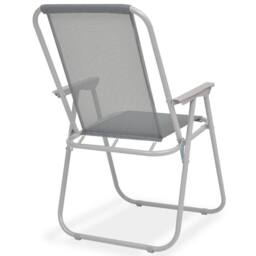 Berkfield Home Decorative 6 Piece Outdoor Dining Set Steel & Textilene Grey - thumbnail 9
