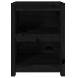 Berkfield Home Book Cabinet Black 50x35x68 cm Solid Wood Pine - Size: 50 x 35 x 68 cm - thumbnail 5