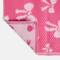 OHS Bows Reversible Outdoor Garden Rug Waterproof Area Mat in Pink - Size: 80 cm x 150 cm - thumbnail 5