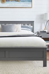 FurnitureboxUK Azure Grey Wooden Solid Pine Quality Double Bed Frame (Double Bed Frame Only) Modern Simple Design - thumbnail 2
