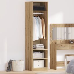 Berkfield Home Wardrobe Artisan oak 50 x 50 x 200 cm Engineered wood in Brown