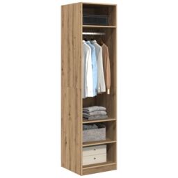 Berkfield Home Wardrobe Artisan oak 50 x 50 x 200 cm Engineered wood in Brown - thumbnail 3