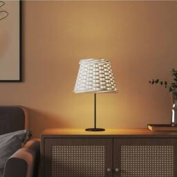 Berkfield Home Lamp Shade White √ò15x12 cm Wicker - Size: 15x12 cm - thumbnail 1