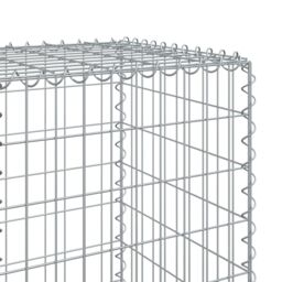 Berkfield Home Gabion Basket with Cover 100x50x150 cm Galvanised Iron in Silver - Size: 100 x 50 x 150 cm - thumbnail 6