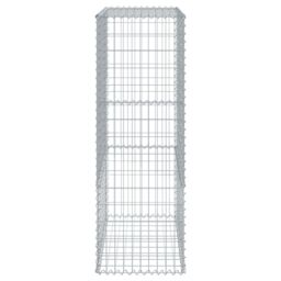 Berkfield Home Gabion Basket with Cover 100x50x150 cm Galvanised Iron in Silver - Size: 100 x 50 x 150 cm - thumbnail 4