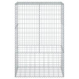 Berkfield Home Gabion Basket with Cover 100x50x150 cm Galvanised Iron in Silver - Size: 100 x 50 x 150 cm - thumbnail 3