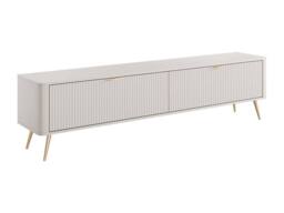Vente-unique TV Unit With 2 MDF Doors - Beige & Gold - ELONARIA - thumbnail 5