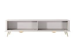 Vente-unique TV Unit With 2 MDF Doors - Beige & Gold - ELONARIA - thumbnail 6