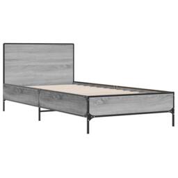 Berkfield Home Durable Bed Frame without Mattress Grey Sonoma 100x200 cm - thumbnail 1