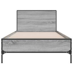 Berkfield Home Durable Bed Frame without Mattress Grey Sonoma 100x200 cm - thumbnail 4