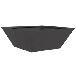 Berkfield Home Modern Garden Bowl Planter Black 40x40x15 cm Steel - Size: 40 x 40 x 15 cm - thumbnail 3