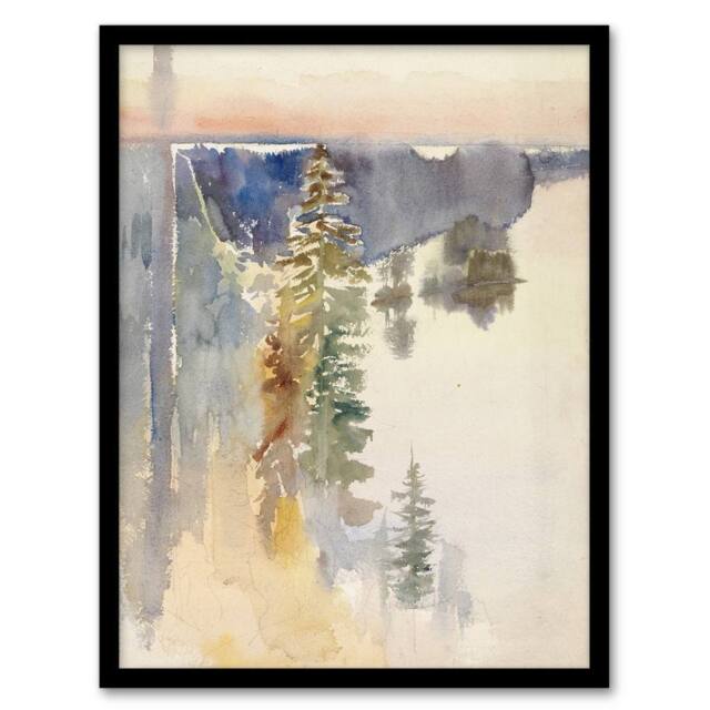 Artery8 Albert Edelfelt View from Kaukola Ridge Watercolour Framed Art Print - Size: A4 - image 1