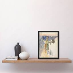 Artery8 Albert Edelfelt View from Kaukola Ridge Watercolour Framed Art Print - Size: A4 - thumbnail 4
